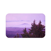 Purple Mountain Landscape View Bath Mat