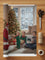 Santa Claus Giving Gifts Family Christmas Poster