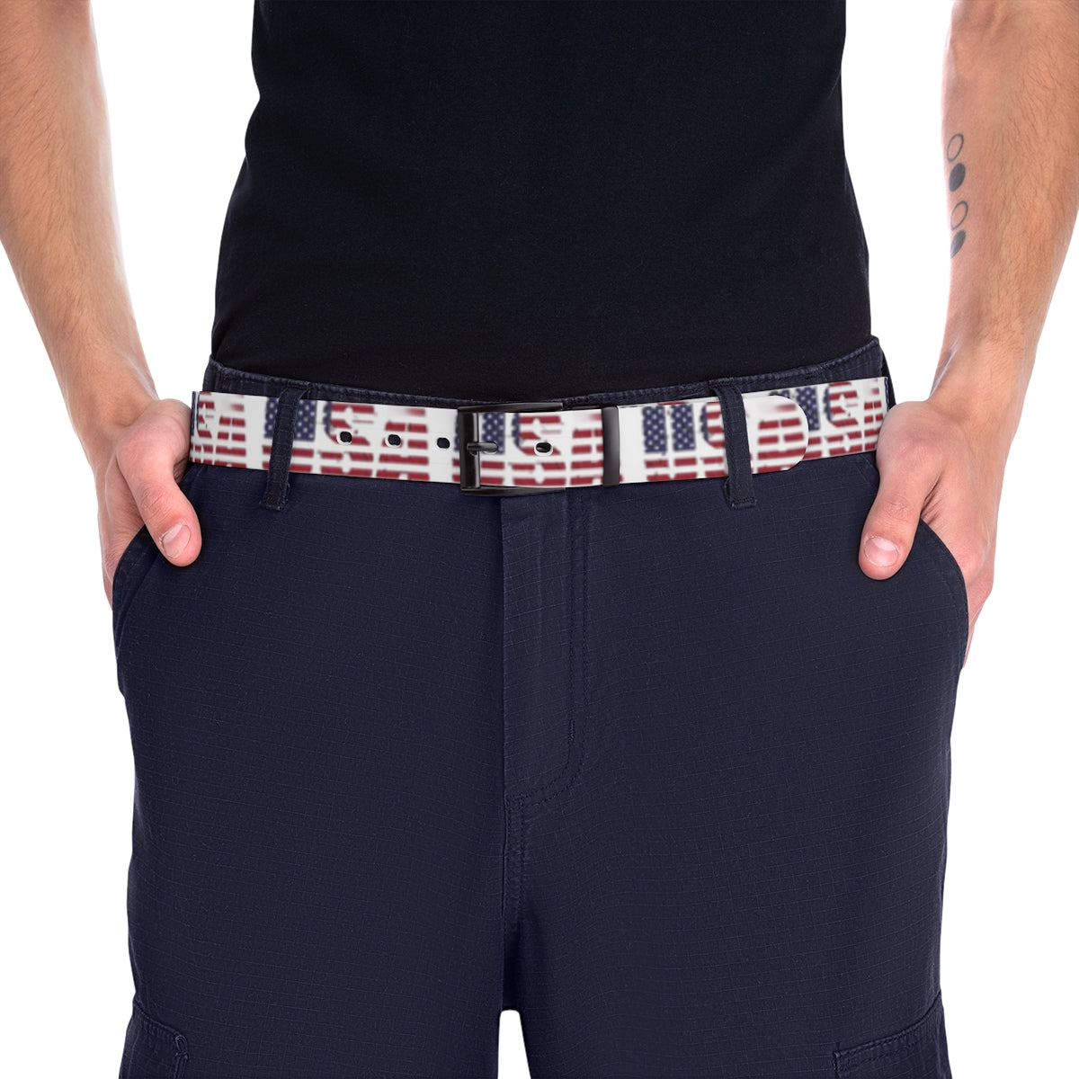 American Flag Graphic Belt with Stylish Design