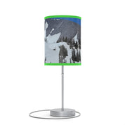 Lamp with Snow-Covered Mountain and Tree Design
