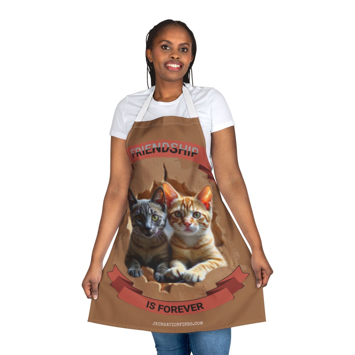 Friendship Is Forever Cat Print Apron Product