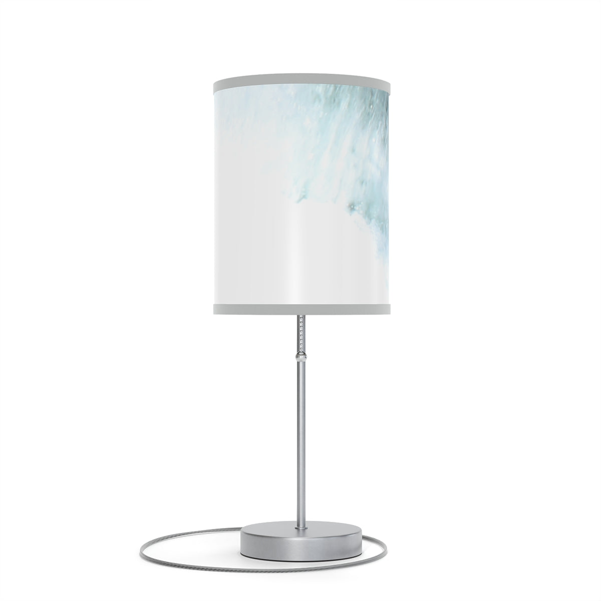 Elegant Modern Table Lamp with Abstract Blue Design