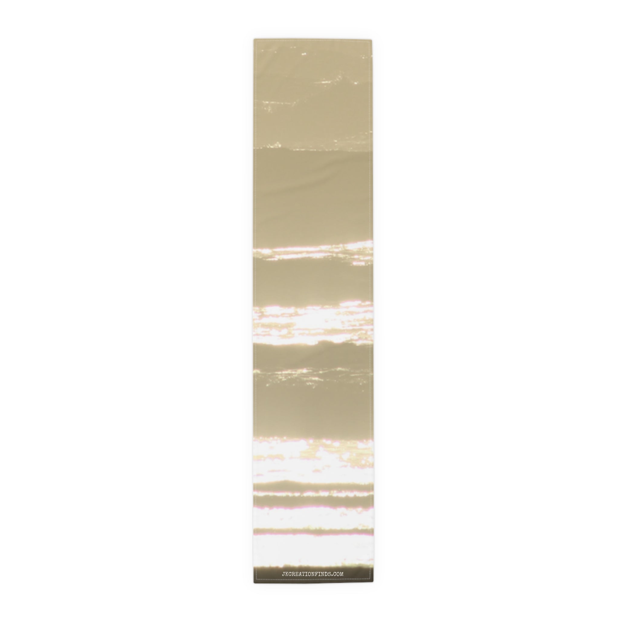 Striped abstract pattern in beige and white with a website URL at the bottom.
