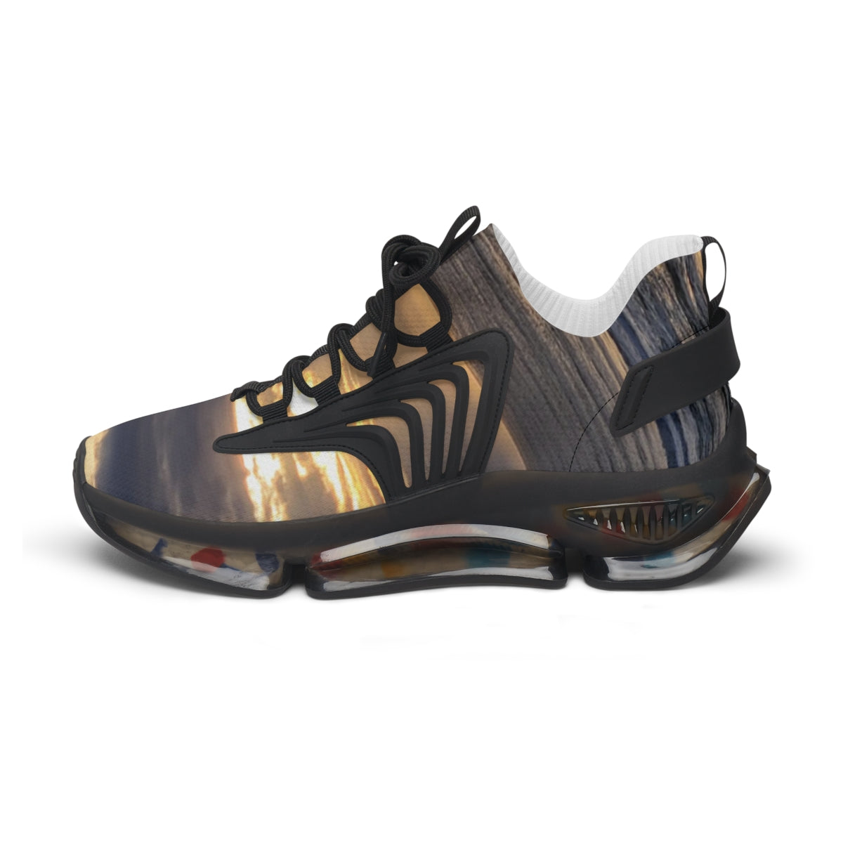 Stylish Sunset and Forest Themed Athletic Sneakers
