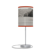Scenic Mountain Lake Print Table Lamp