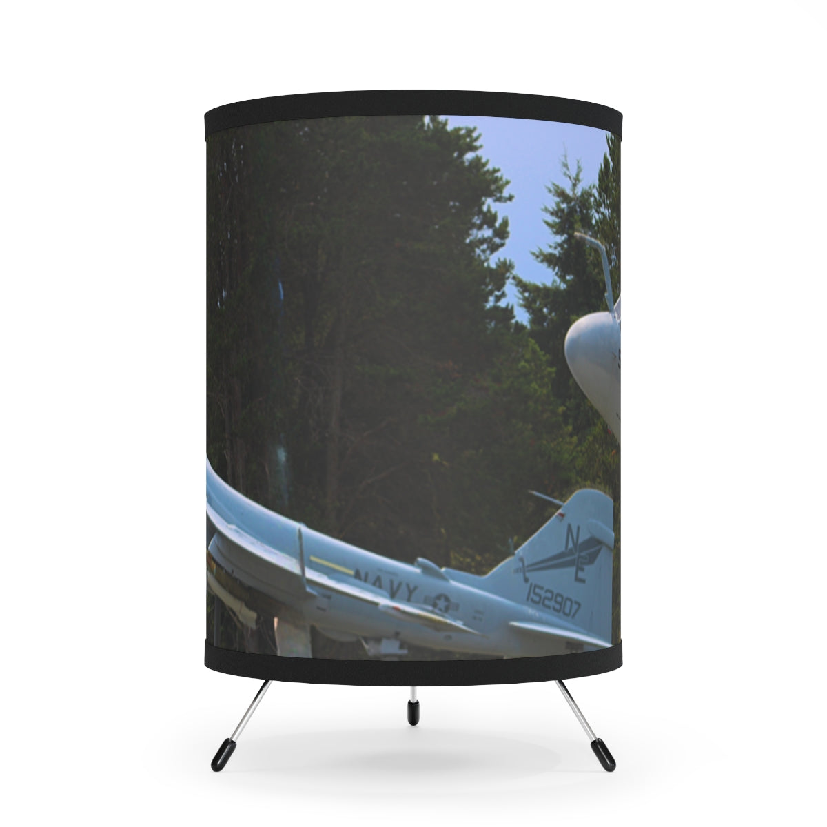 Navy Aircraft in Forest Scene Lamp Shade