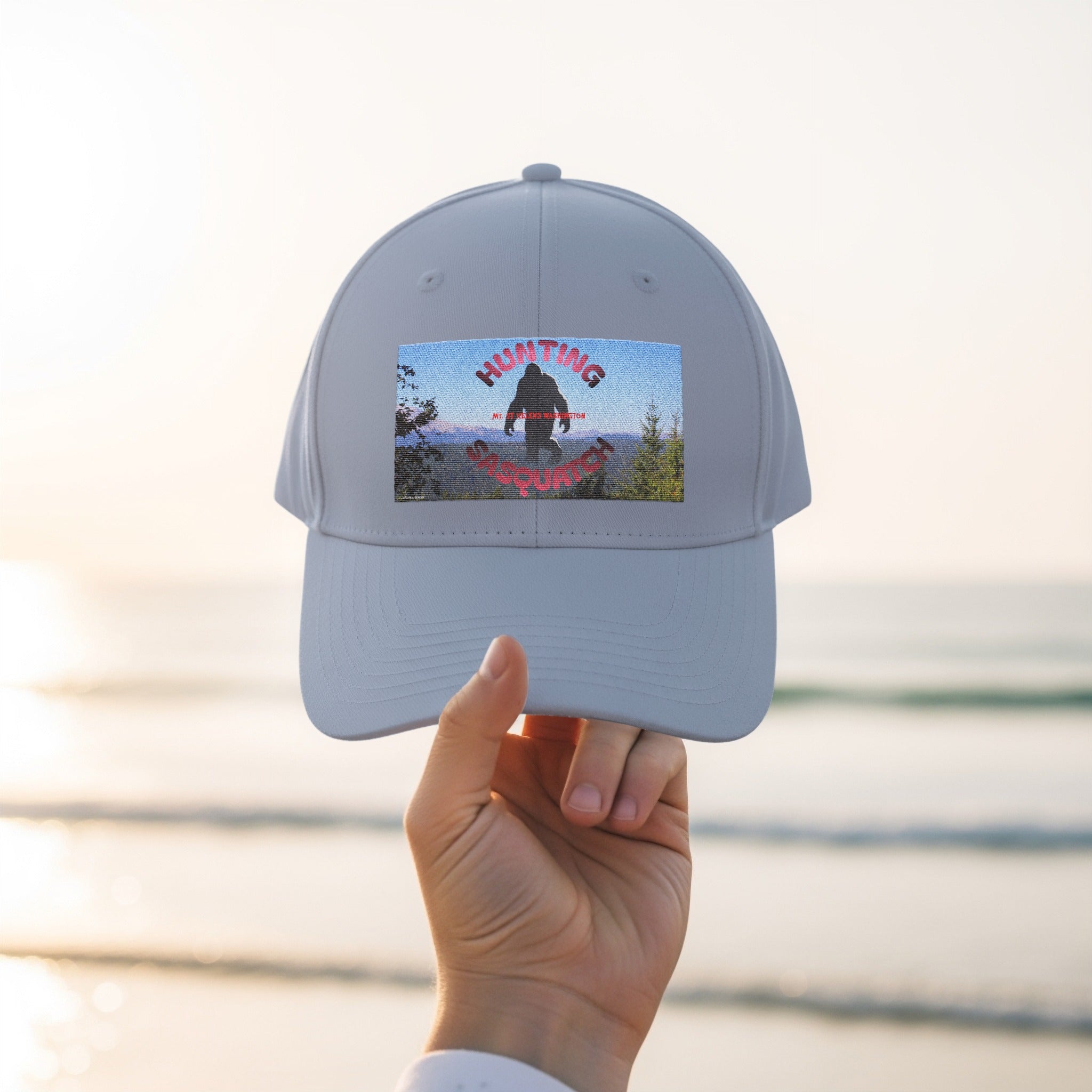 Hunting Sasquatch Graphic Design on Cap product
