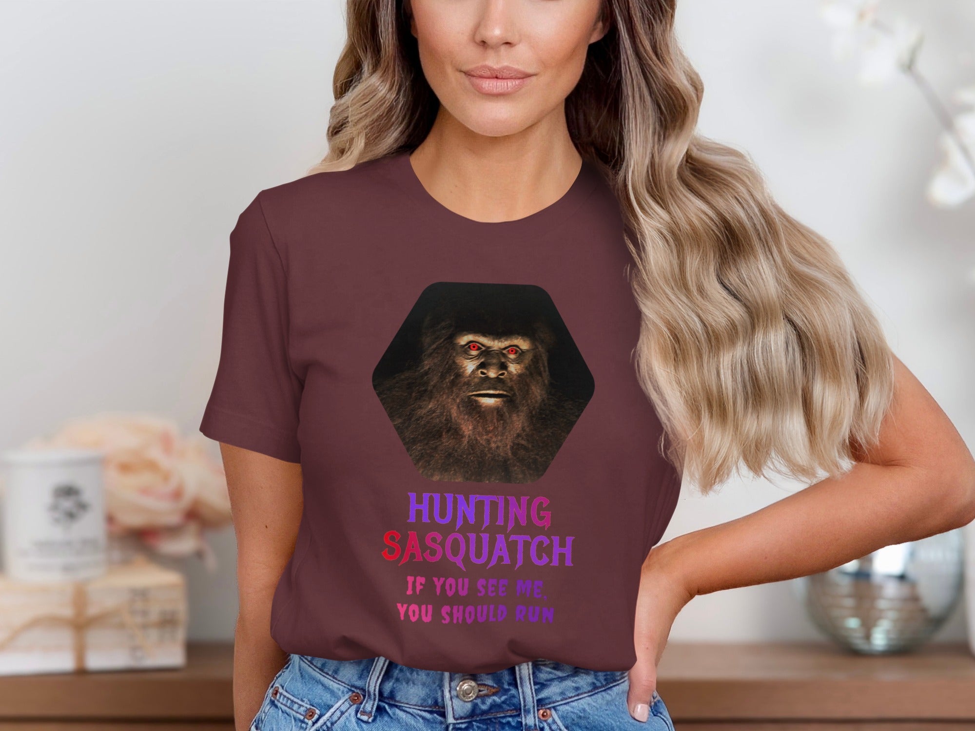 Hunting Sasquatch If You See Me Run T-shirt product
