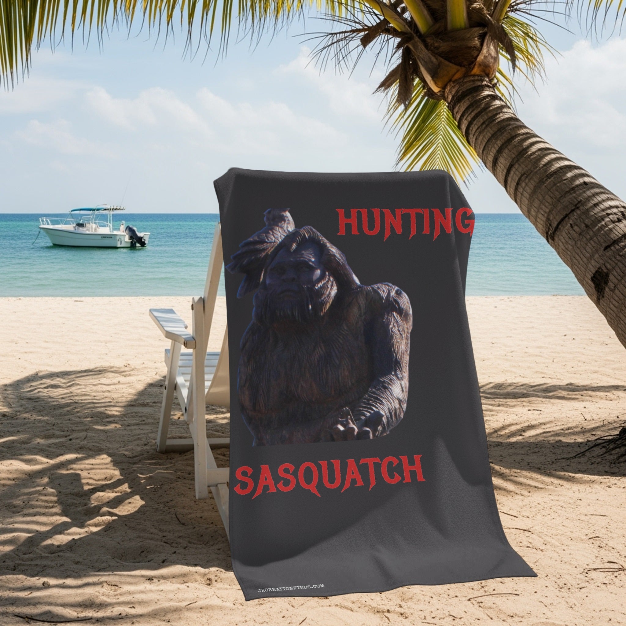 Hunting Sasquatch Graphic Beach Towel product