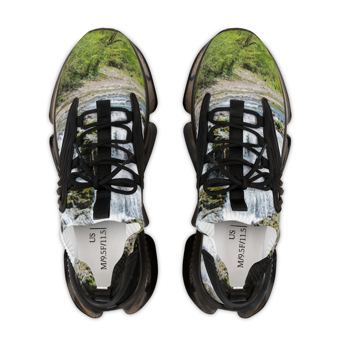 Stunning Nature Waterfall Scenic Design Sneakers