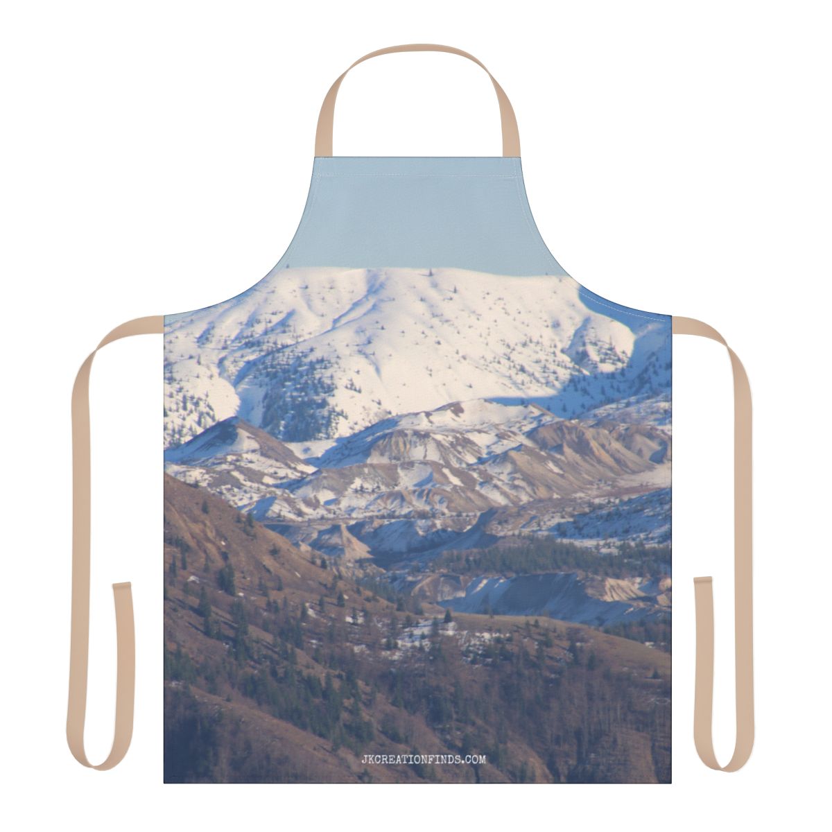 Snowy Mountain Landscape Design Apron