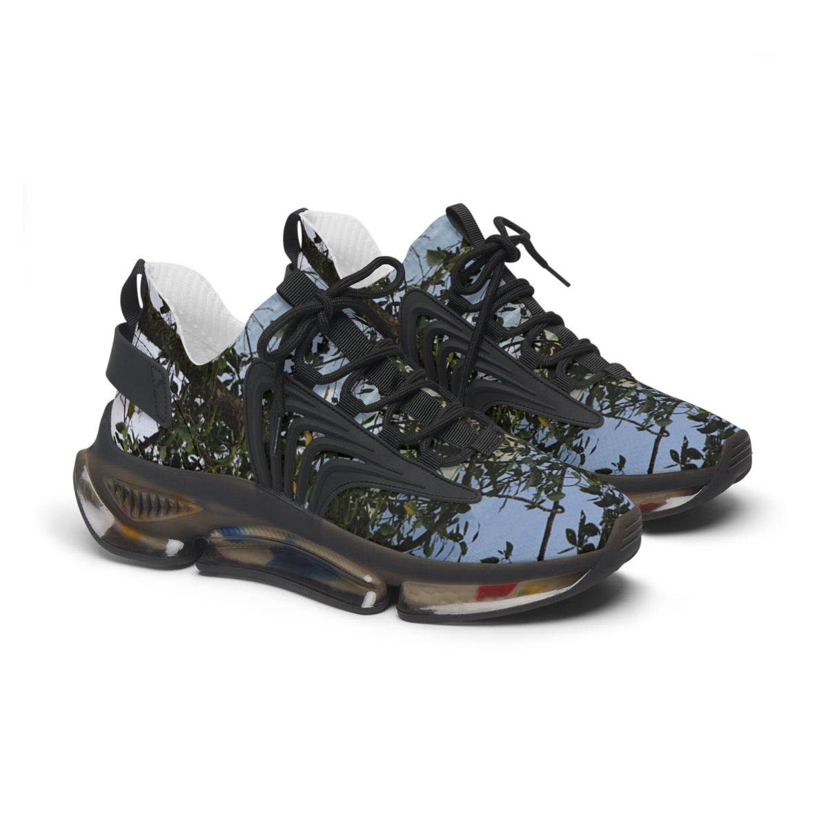 Stylish Nature-Inspired Design Blue Sneakers