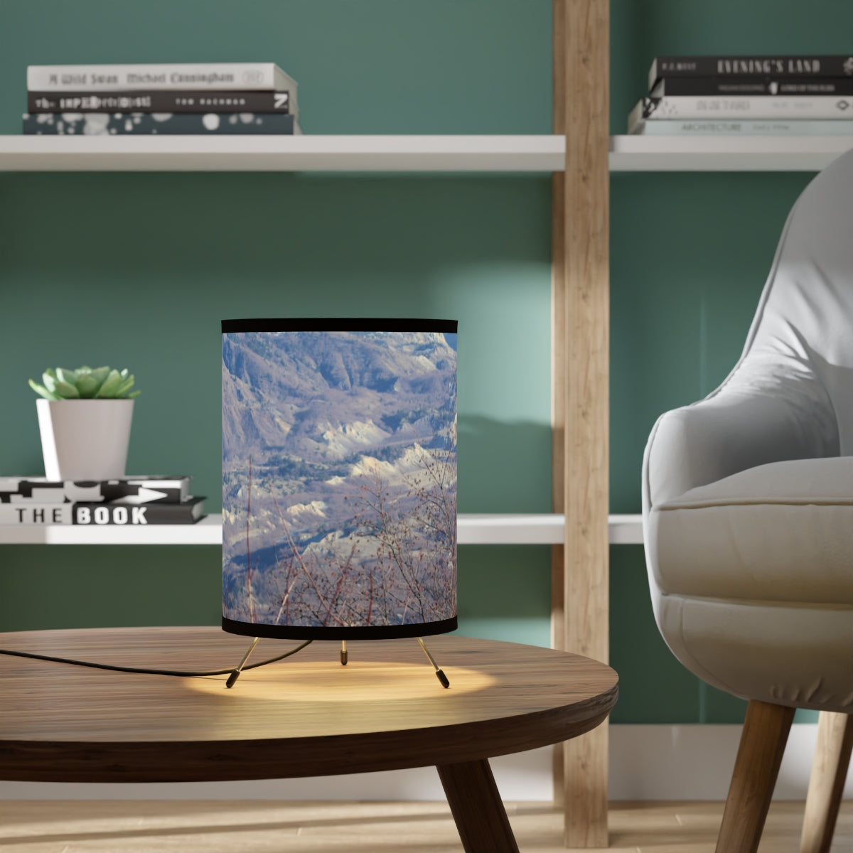 Scenic Mountain Landscape Table Lamp Product