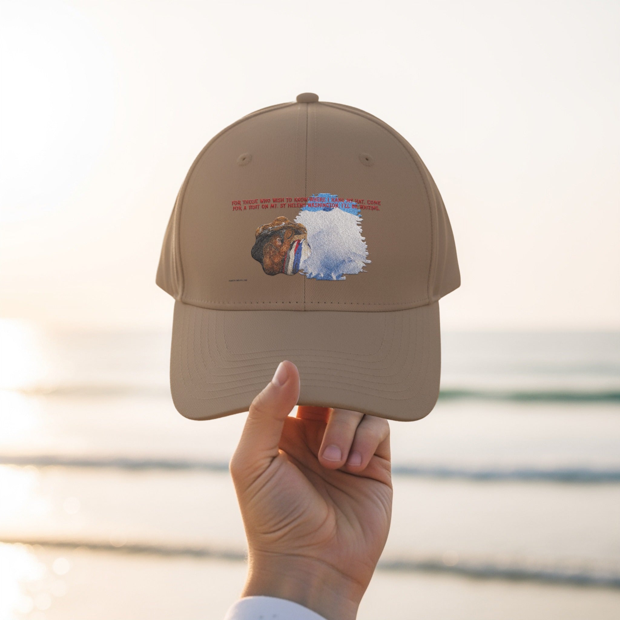 Stylish Brown Cap with Coastal Graphic Hat product type