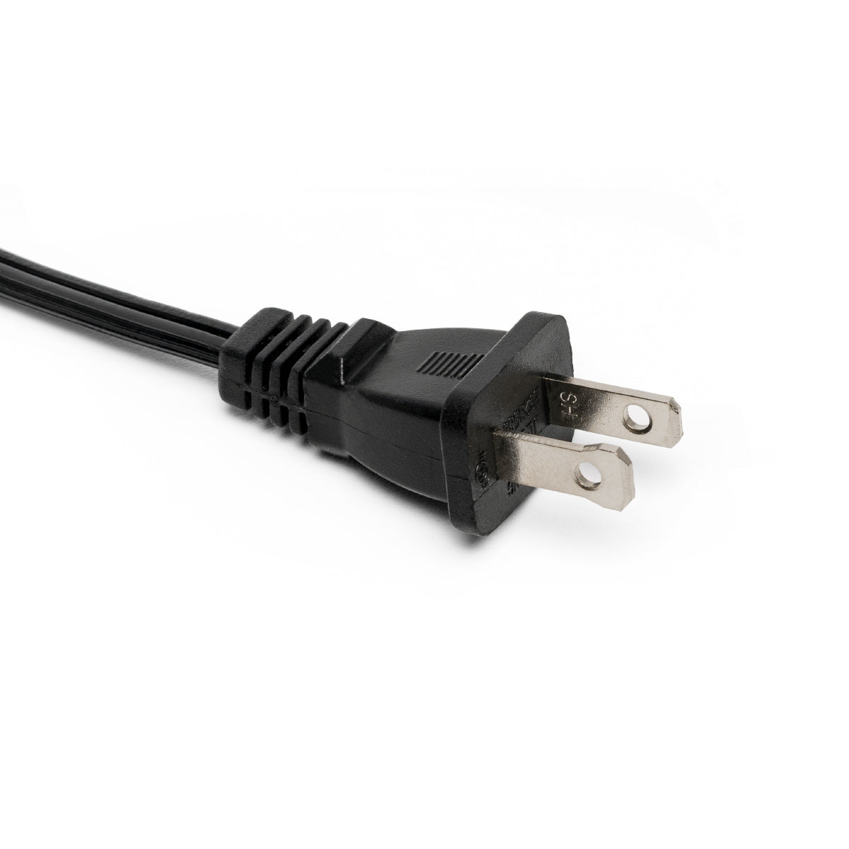 Heavy Duty 2 Prong Black Power Cord for Small Electronics