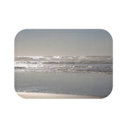 Serene Coastal Waves Reflecting Bathtub Mat