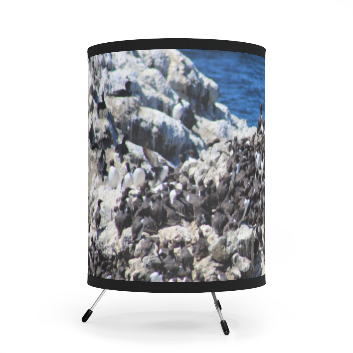 Coastal Bird Rock Formation Scenic Print Lampshade
