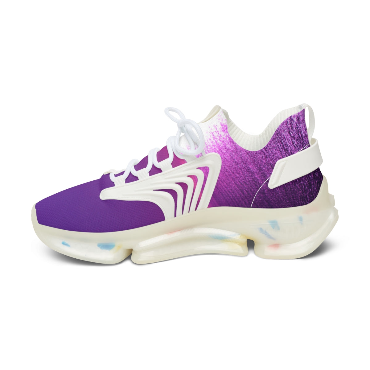 Stylish Purple and White Athletic Running Shoes