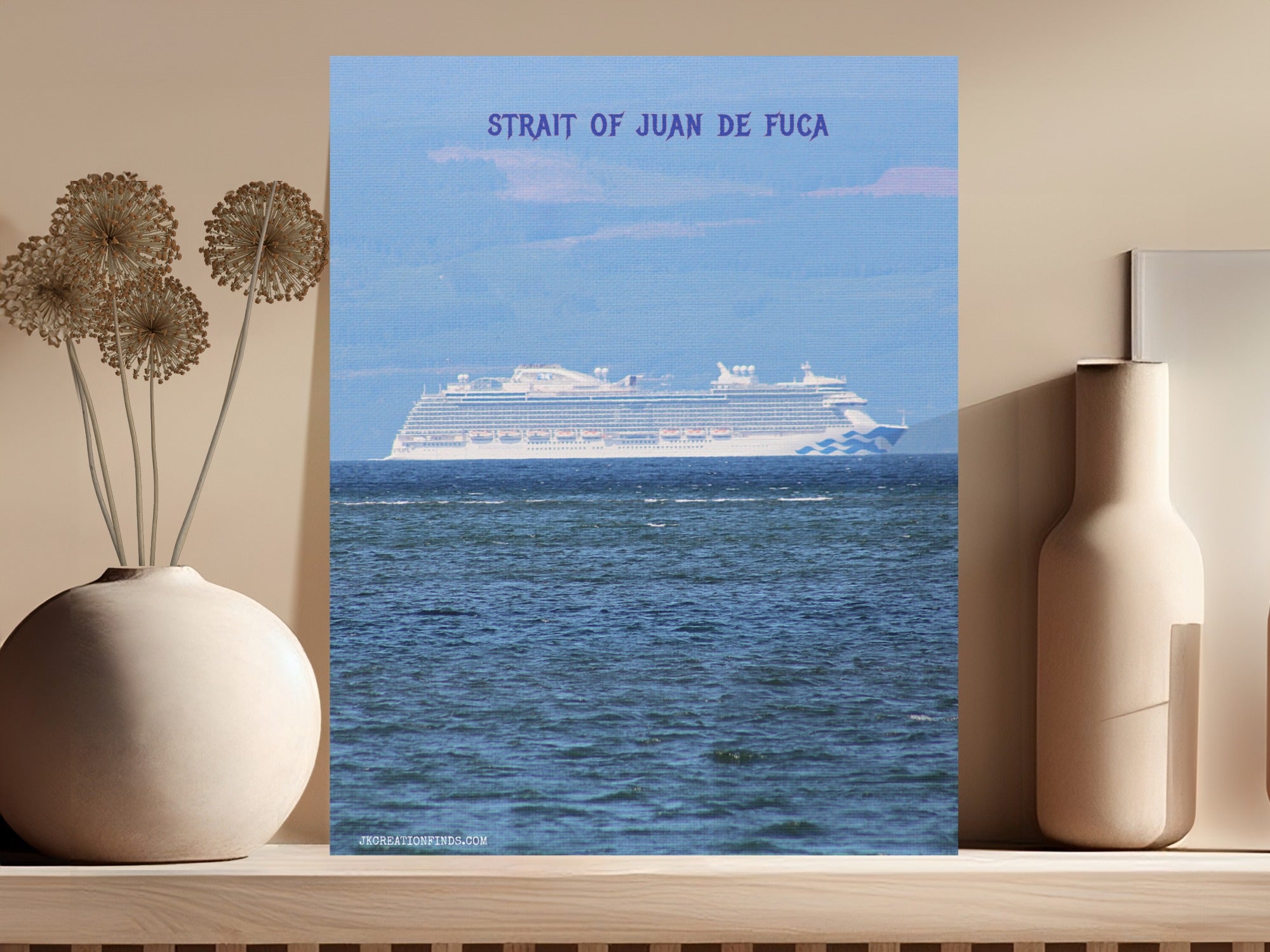 Strait of Juan de Fuca Cruise Ship Wall Art product type