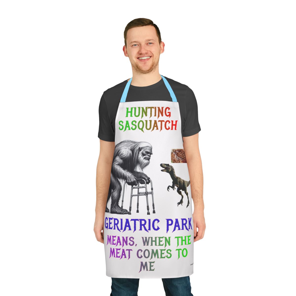 Hunting Sasquatch Funny Geriatric Park Apron
