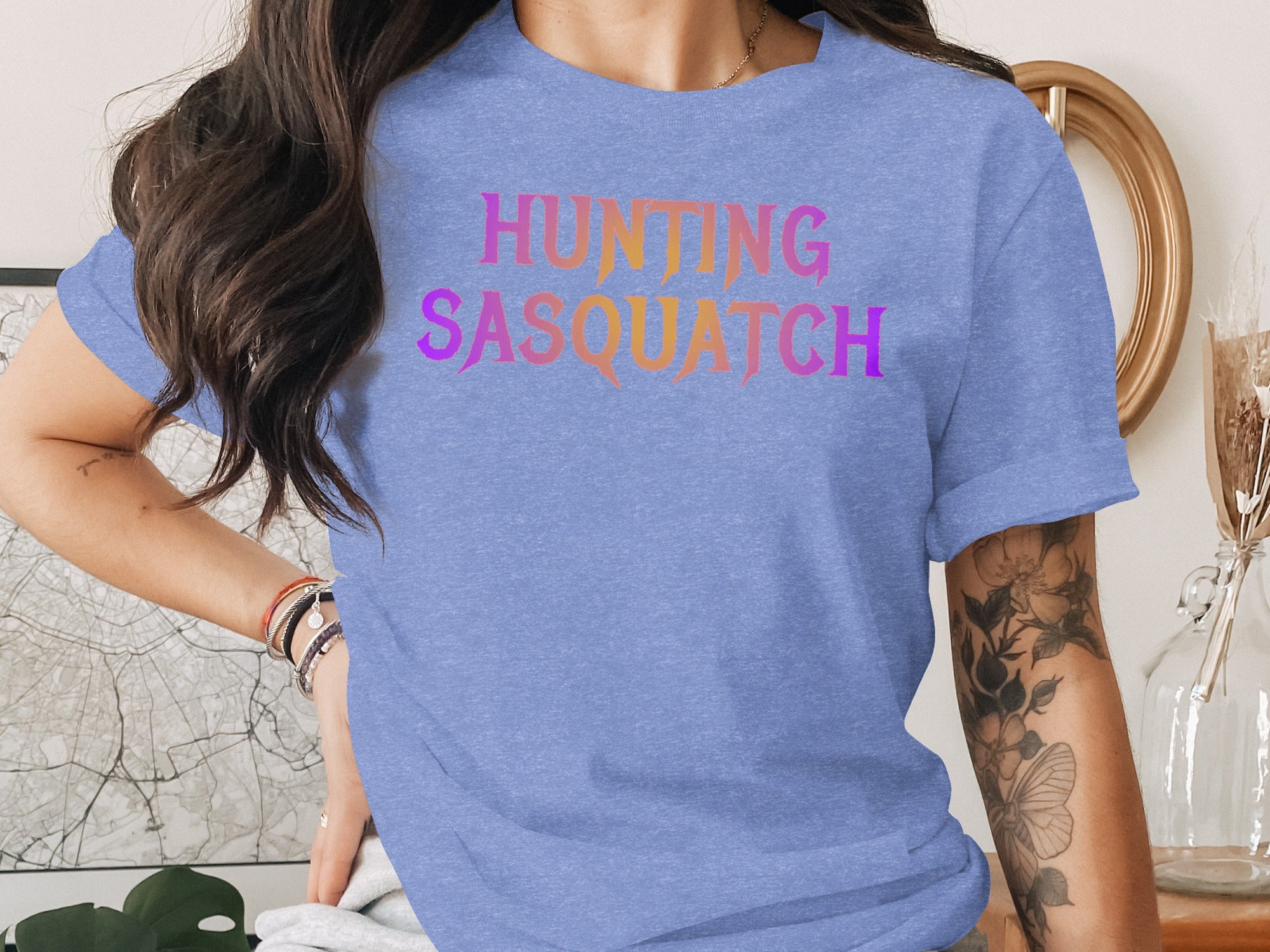 Unique Hunting Sasquatch Graphic T-Shirt product