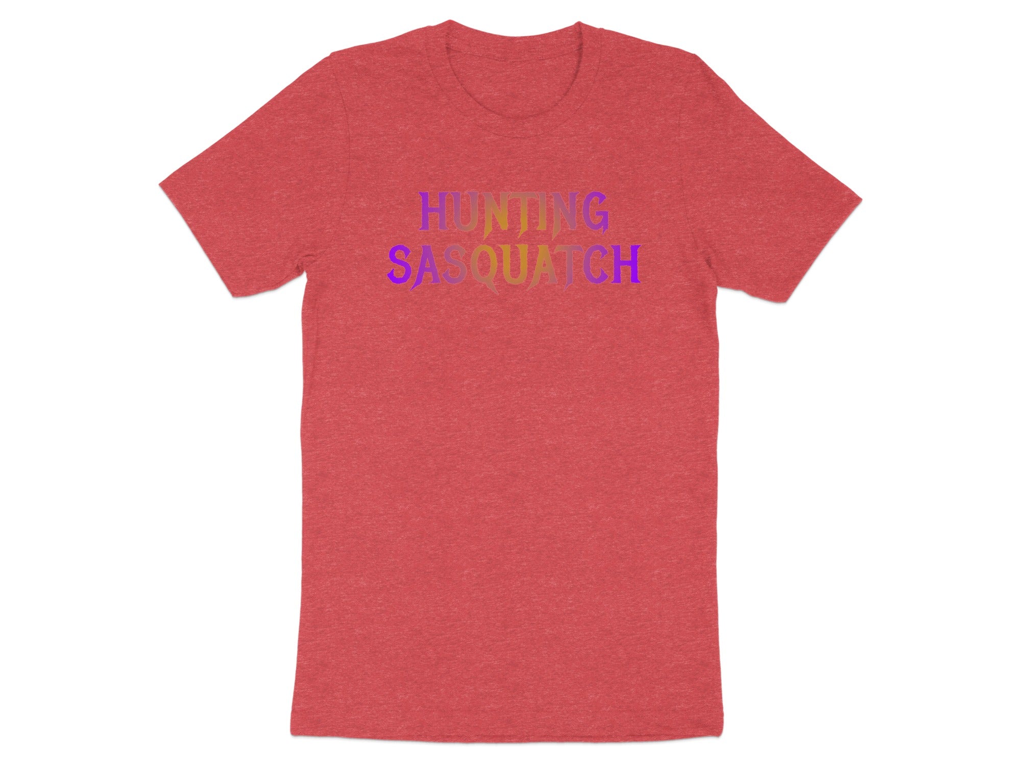Hunting Sasquatch Graphic Print Red T-shirt Product