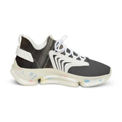 Sleek Black and White Athletic Fashion Sneakers