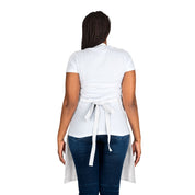 Stylish Back View of White Shirt Apron Accessory