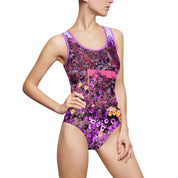 Vibrant Floral Print Women's One-Piece Swimsuit