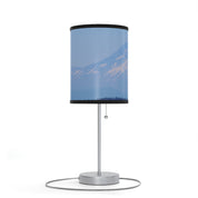 Elegant Blue Mountain Scene Decorative Lamp