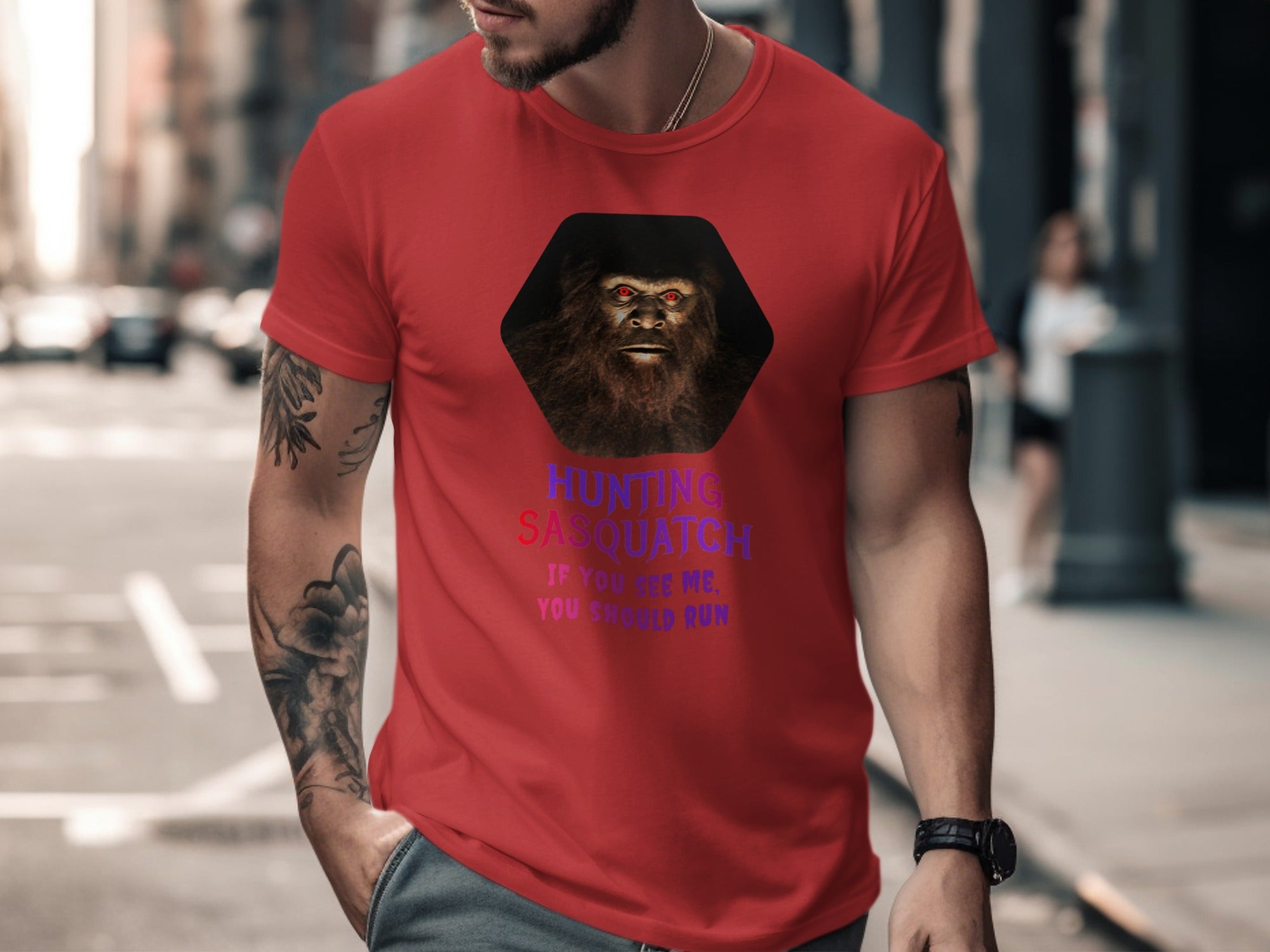 Hunting Sasquatch If You See Me Run T-Shirt product