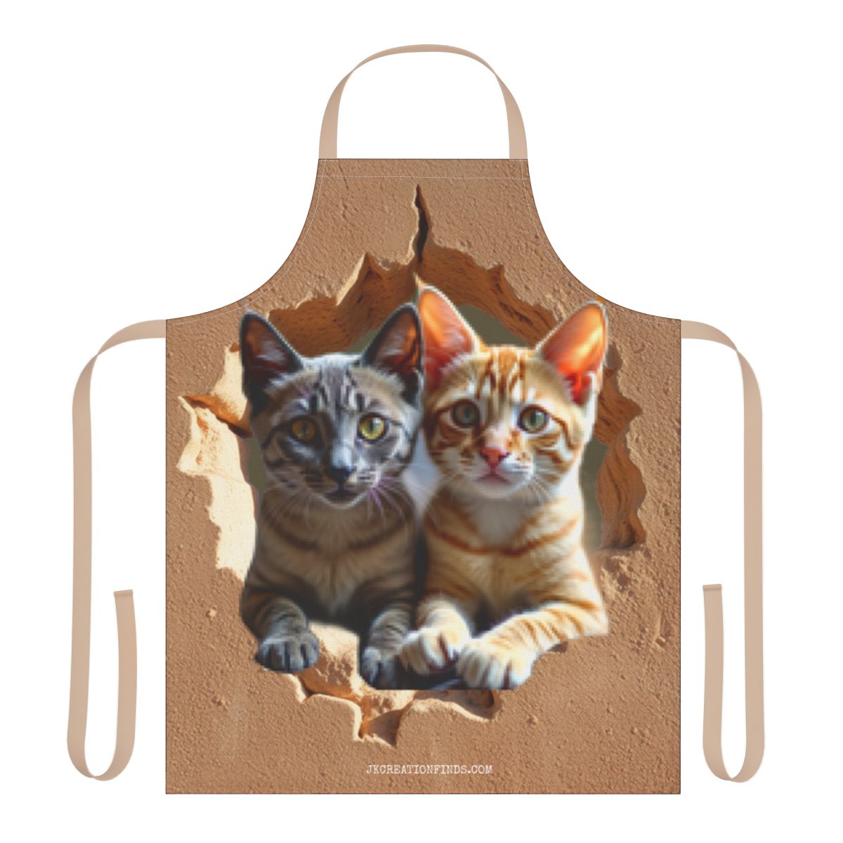 Adorable Cat Duo Apron with Unique 3D Effect Design