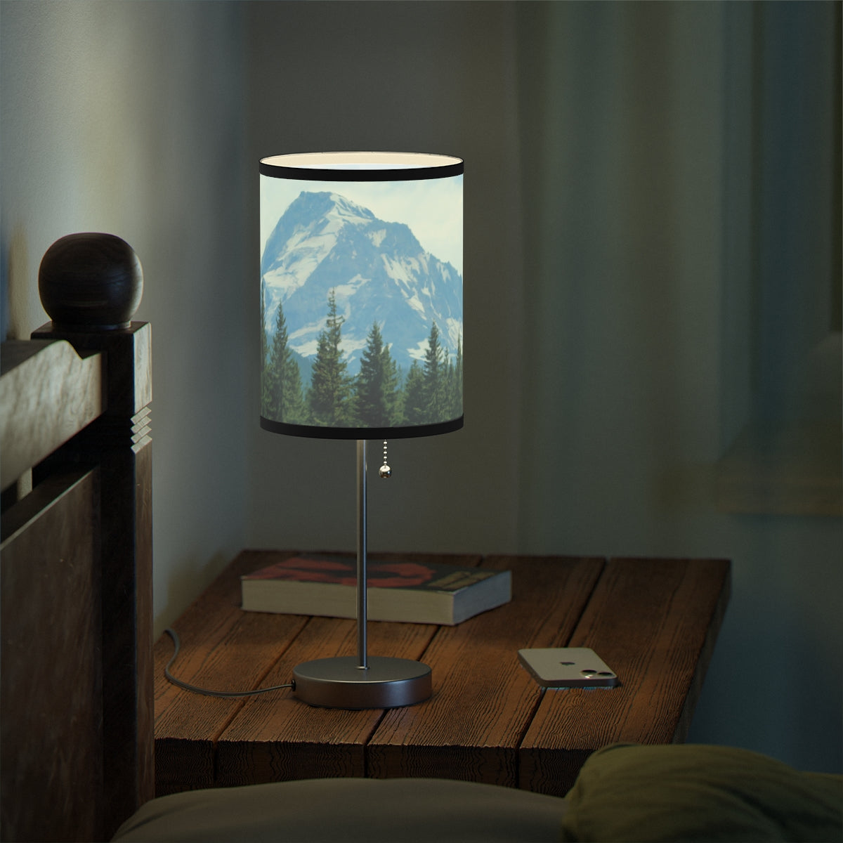 Mountain Landscape Scenic Print Table Lamp