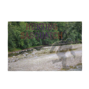 Hunting Sasquatch Scenic Riverbank Flag product