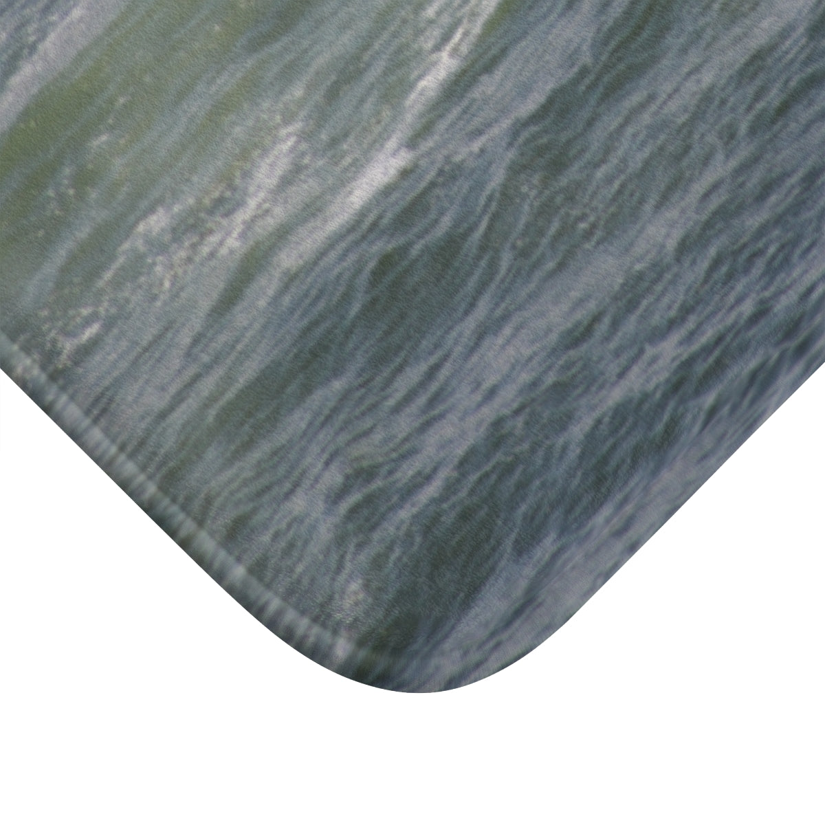 Gray Ocean Waves Pattern Soft Mat Decor Accessory