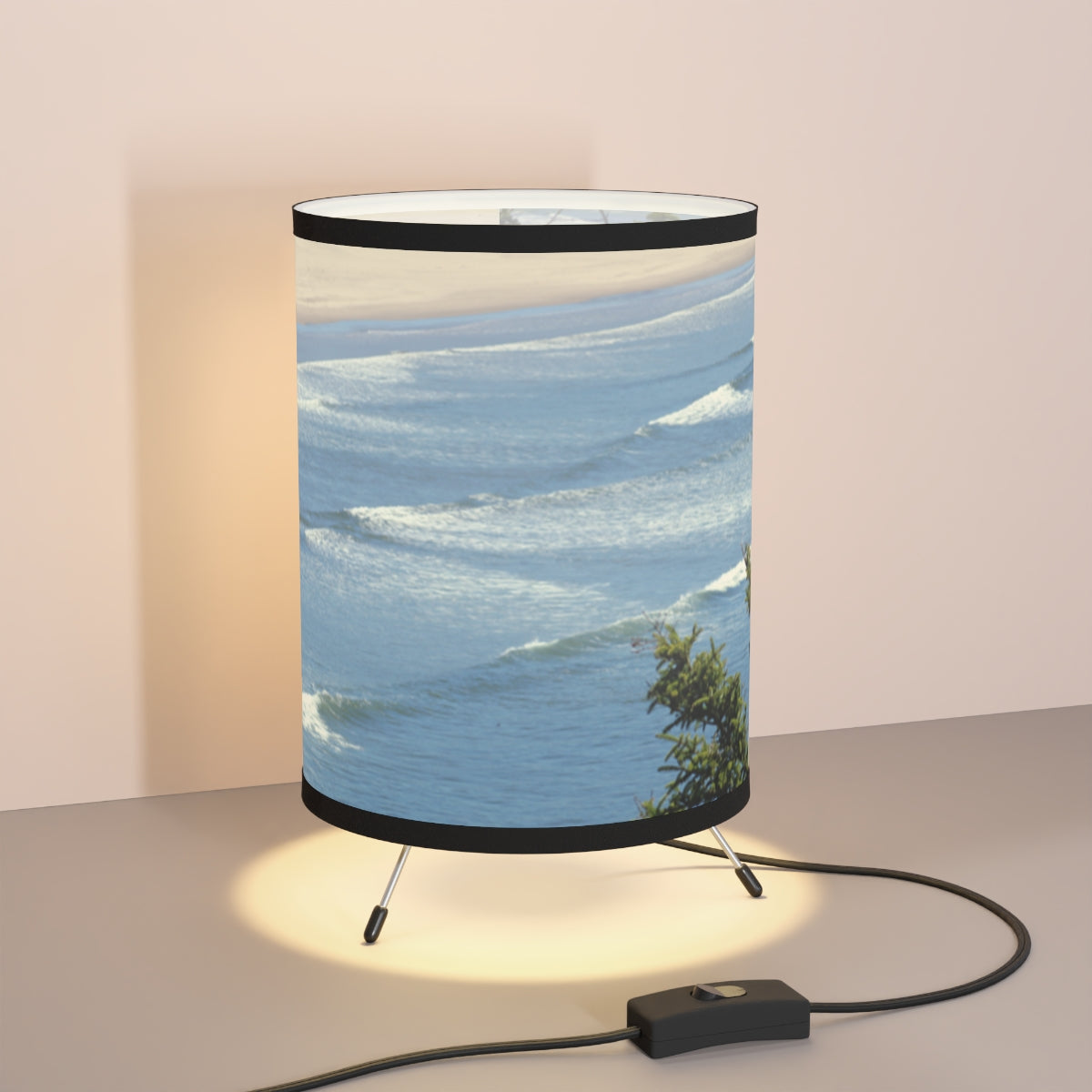 Coastal Waves Scenic Table Lamp for Home Decor