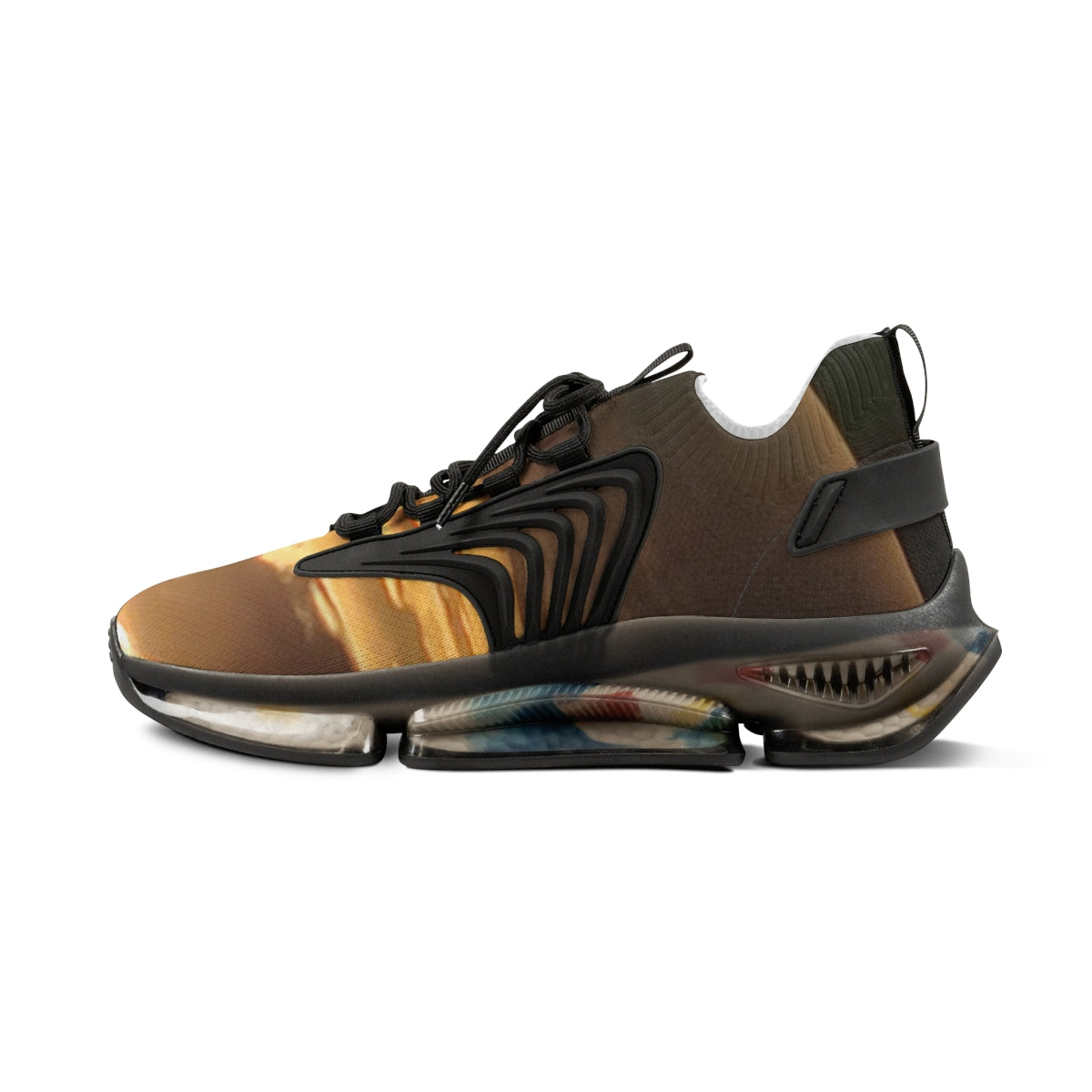 Stylish Futuristic Sneakers with Unique Sole Design