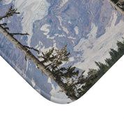 Scenic Mountain Landscape Scene Bath Mat