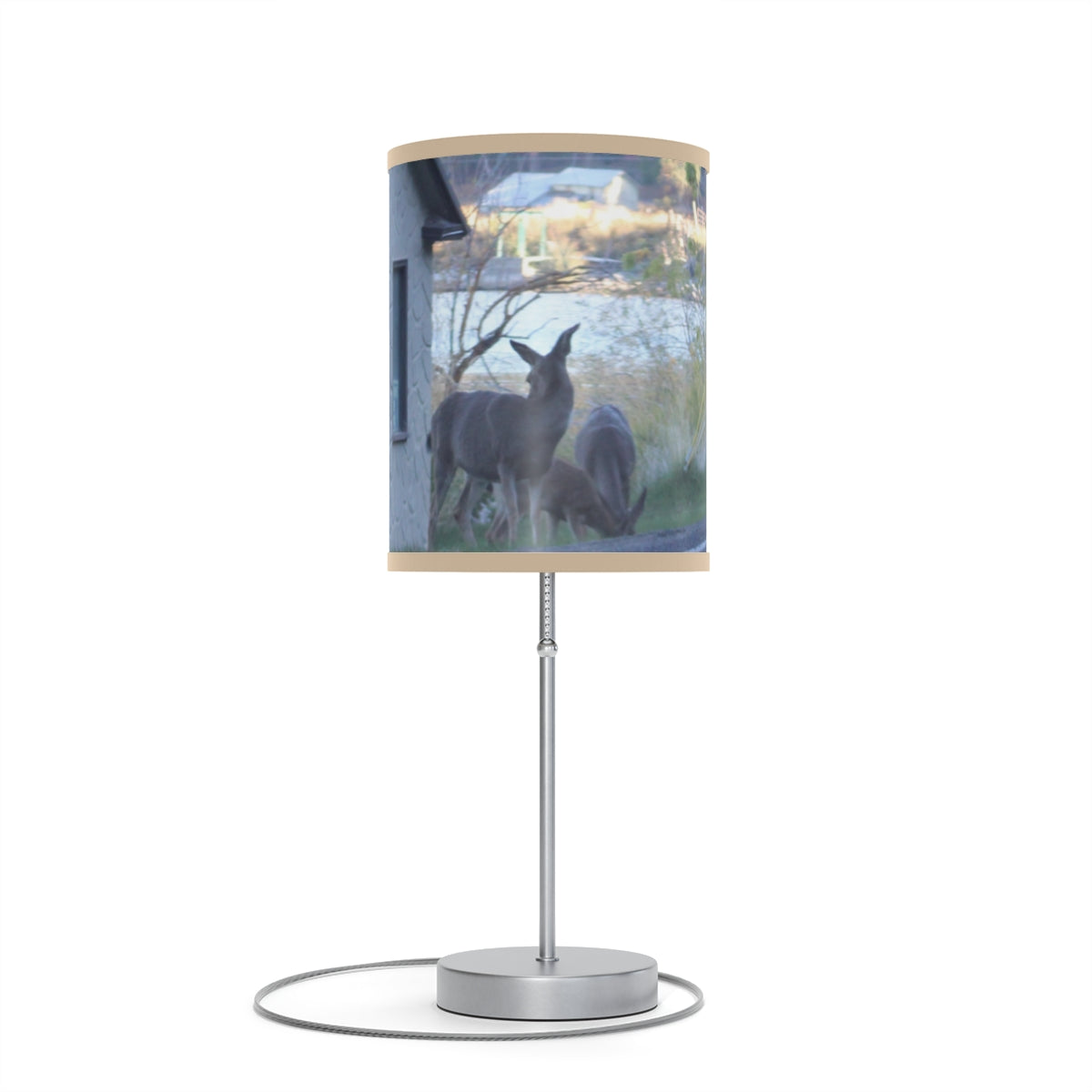 Scenic Deer by the Lake View Table Lamp product