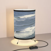 Ocean Waves Print Design Soft Glow Table Lamp