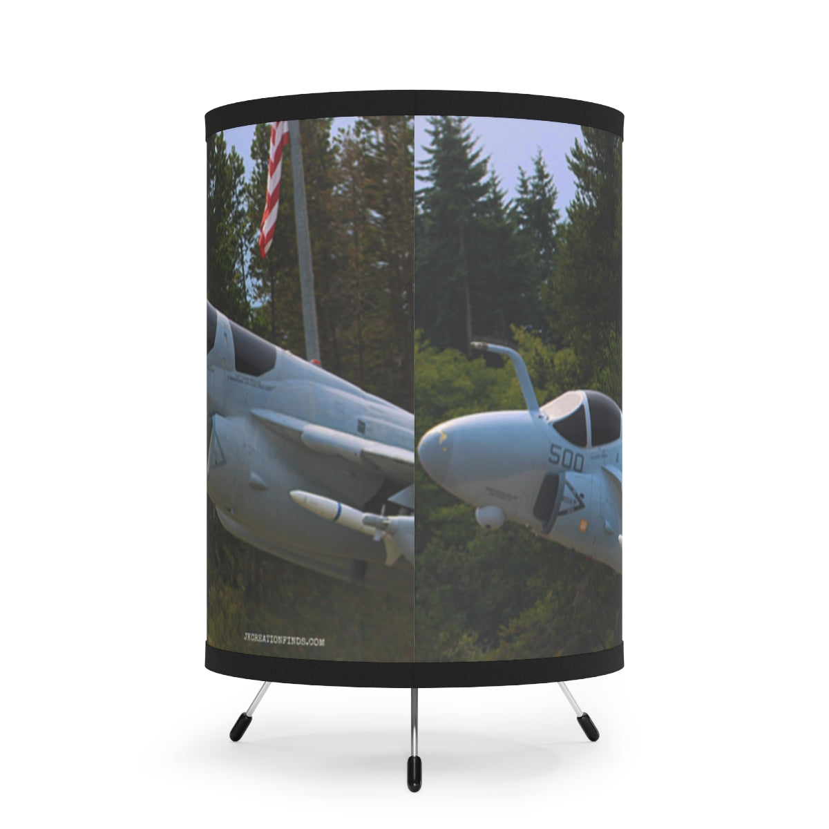 Fighter Jet Display in Forest Area Lampshade