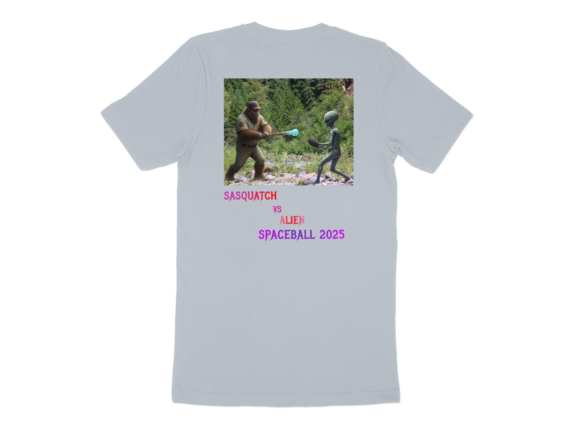 Sasquatch vs Alien Spaceball 2025 graphic shirt