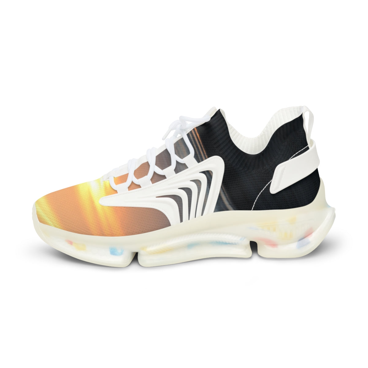 Vibrant Sunrise Design Athletic Sneakers