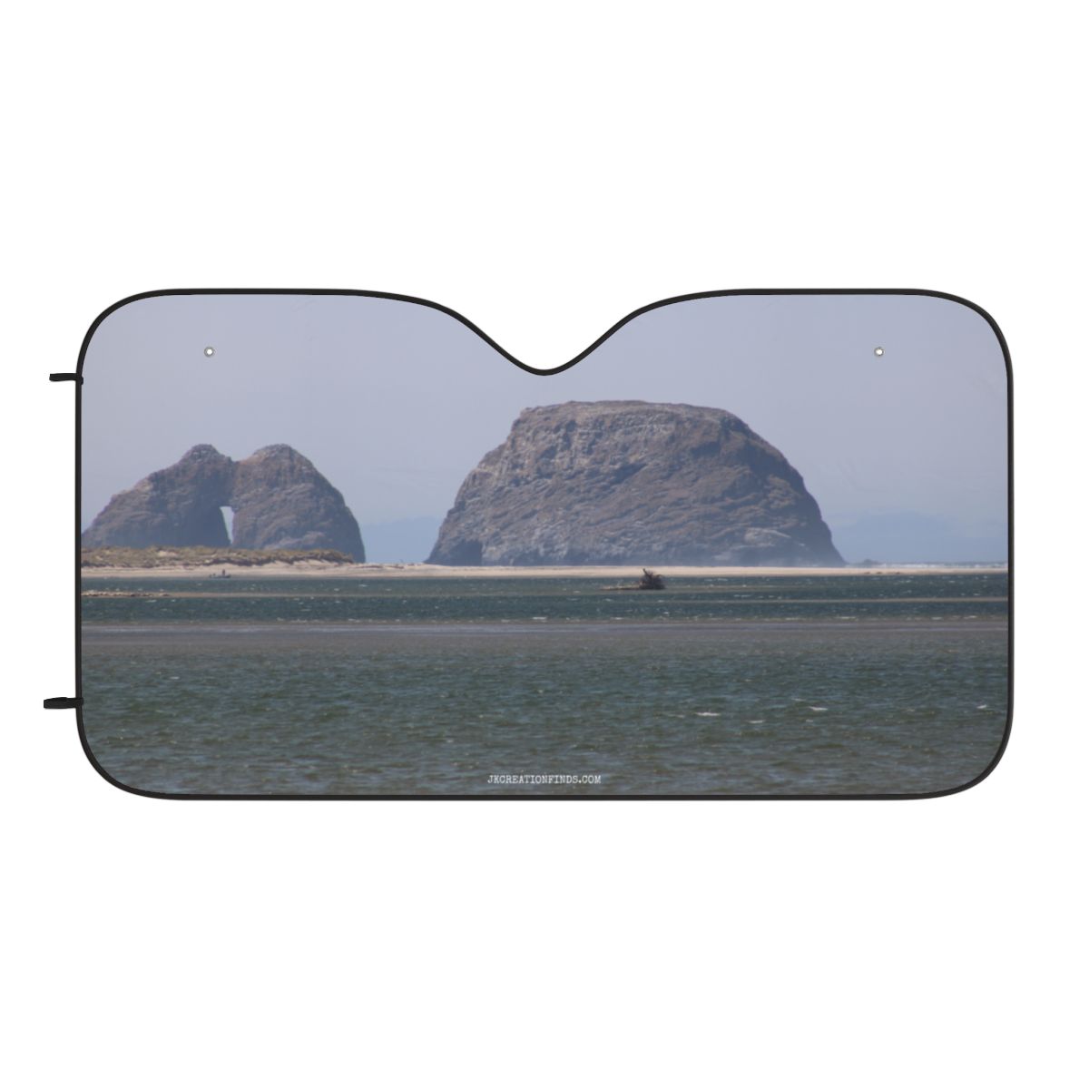 Scenic Coastal Rock Formations Car Sunshade