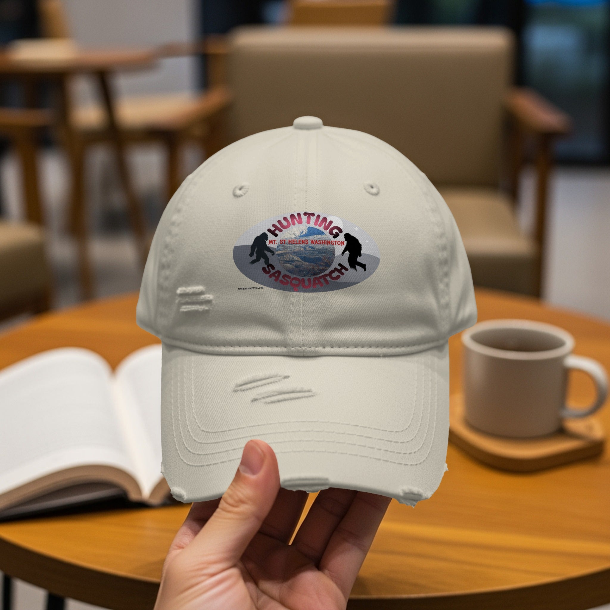 Hunting Sasquatch Distressed Style Cap product