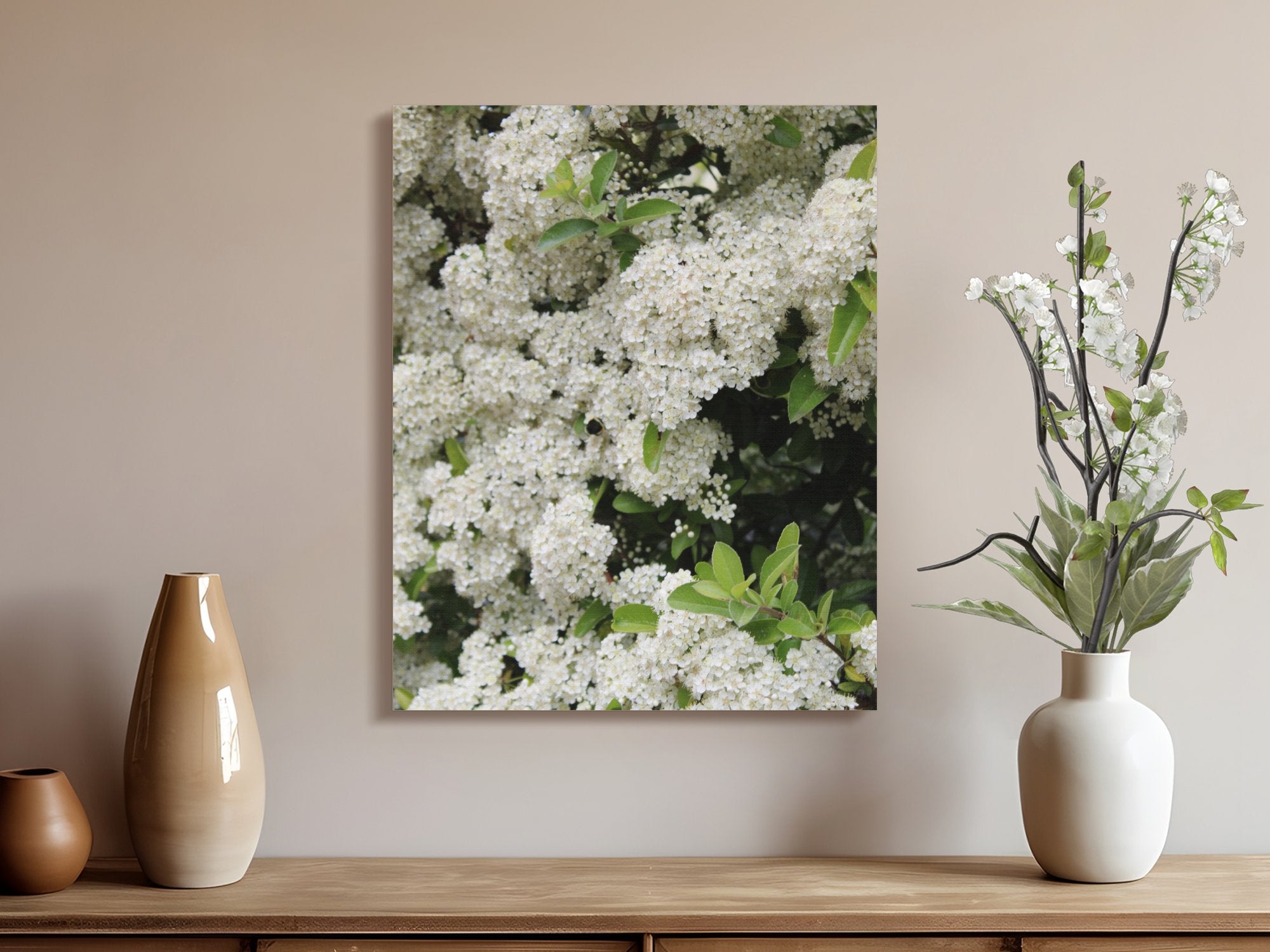 Beautiful White Flowers Canvas Wall Art product