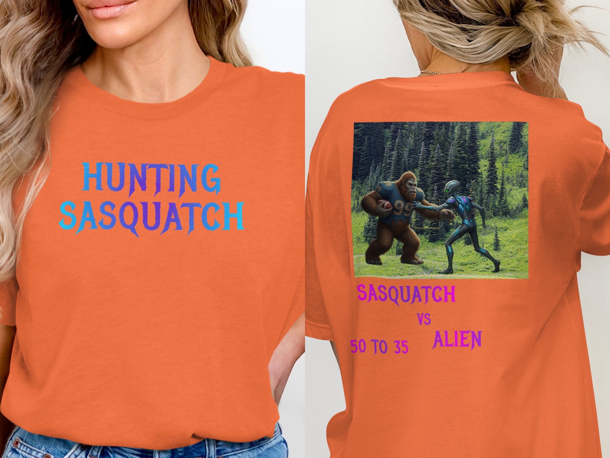 Hunting Sasquatch Sasquatch vs Alien Shirt