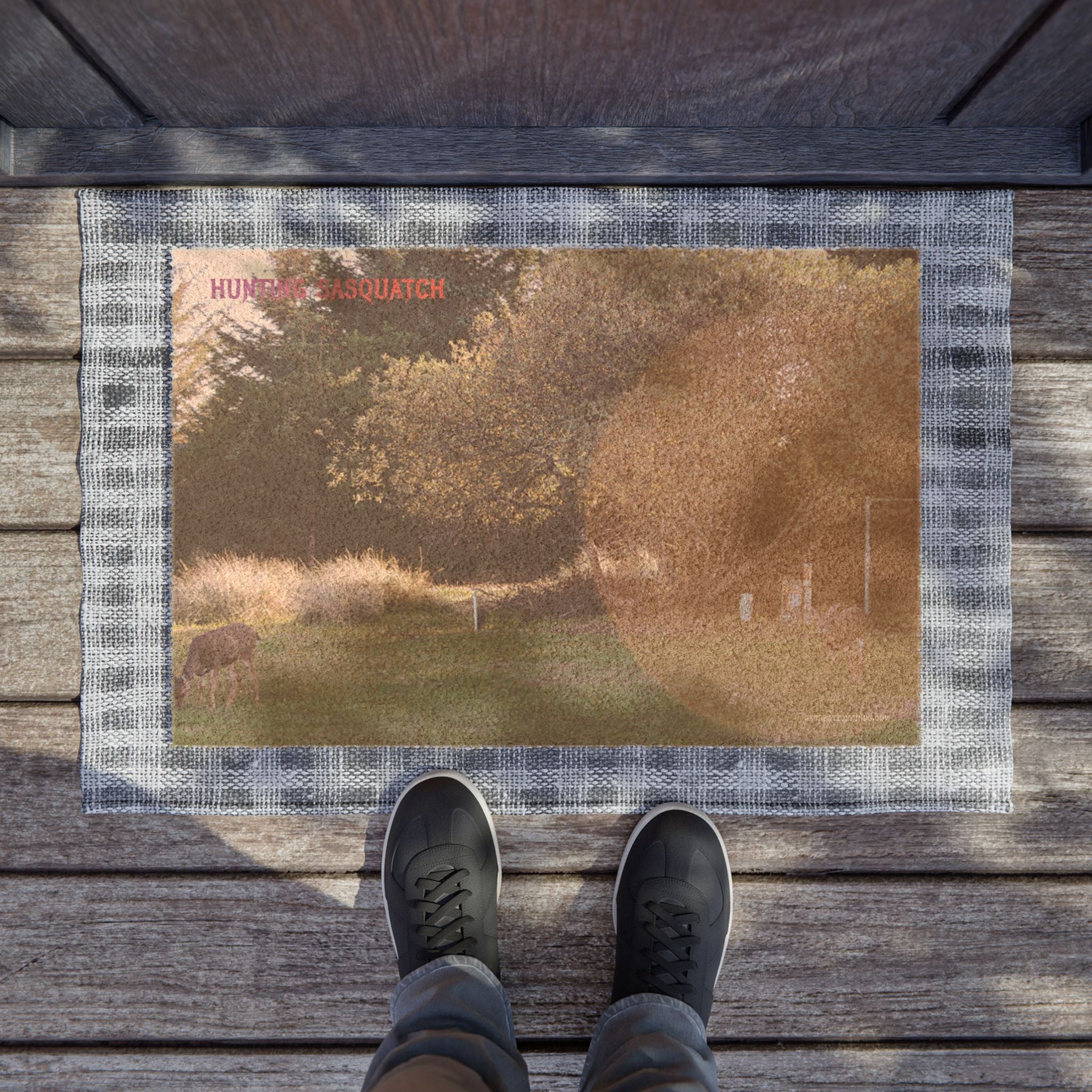 Hunt for the Sasquatch Print Rectangular Rug product type