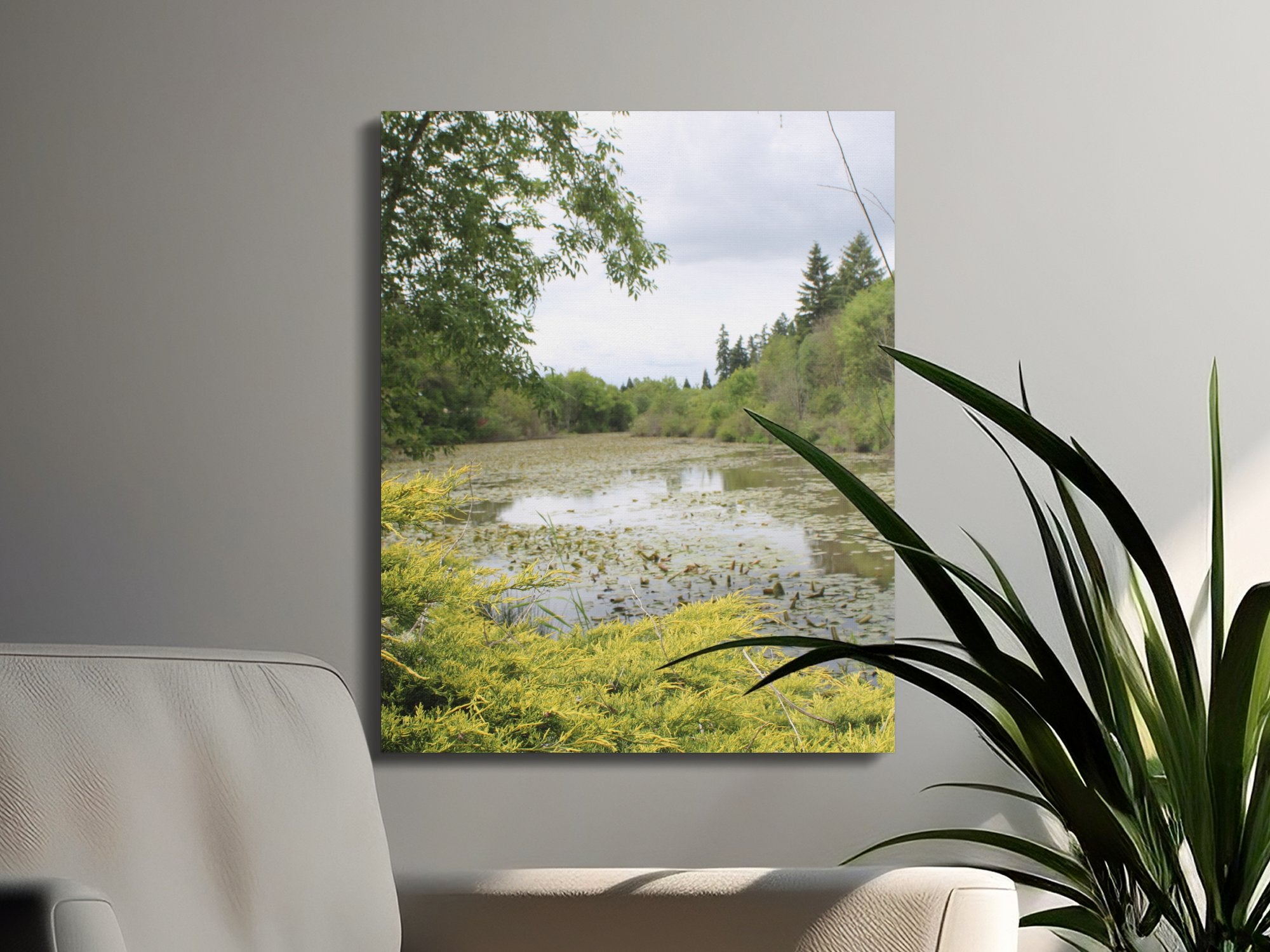 Serene Pond Scenic Nature Picture Wall Art product