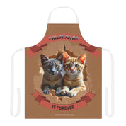 Friendship Is Forever Cats Design Apron for Cat Lovers